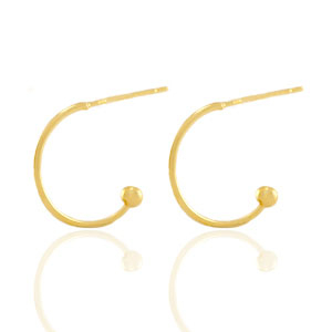 Zubeh&ouml;r Metall DQ Creolen 15mm Gold (Nickelfrei)