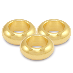 Perlen Metall DQ 9mm Gold (Nickelfrei)