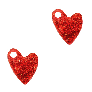 Anh&auml;nger Plexx Herz Glitzer Ruby red