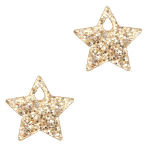 Anh&auml;nger Plexx Stern Glitzer Rose peach