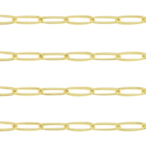 Zubeh&ouml;r Metall DQ Gliederkette  Ankerkette Gold (Nickelfrei)