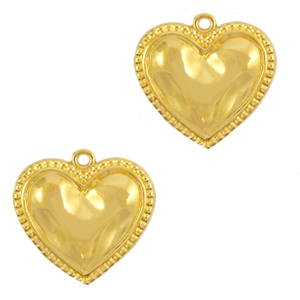 Anh&auml;nger Metall DQ Heart Gold (Nickelfrei)
