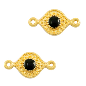 Anh&auml;nger Metall DQ Zwischenst&uuml;ck Black-gold (Nickelfrei)