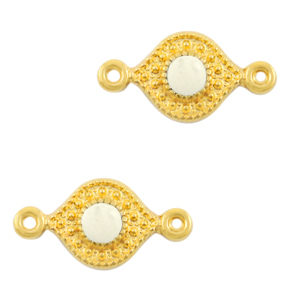 Anh&auml;nger Metall DQ Zwischenst&uuml;ck Creamy white-gold (Nickelfrei)