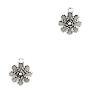 Anh&auml;nger Metall DQ Flower Antik silber (Nickelfrei)