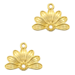 Anh&auml;nger Metall DQ half Flower Gold (Nickelfrei)