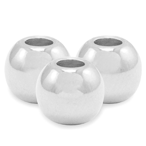 Perle Metall DQ 3mm Antik silber (Nickelfrei)