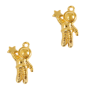 Anh&auml;nger Metall DQ Astronaut Gold (Nickelfrei)