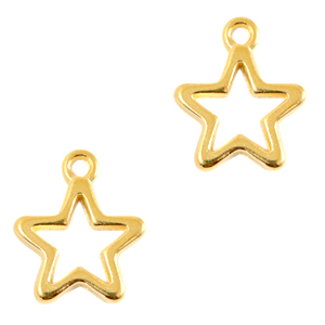 Anh&auml;nger Metall DQ Stern Gold (Nickelfrei)