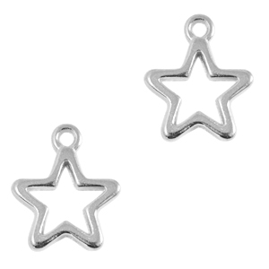 Anh&auml;nger Metall DQ Stern Antik silber (Nickelfrei)