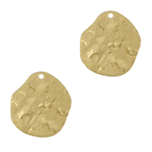 Anh&auml;nger Metall DQ irregular Gold (Nickelfrei)