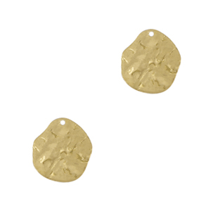 Anh&auml;nger Metall DQ irregular Gold (Nickelfrei)
