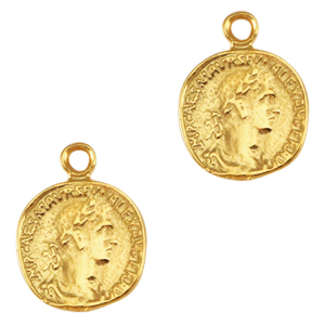 Anh&auml;nger Metall DQ Roman coin Gold (Nickelfrei)