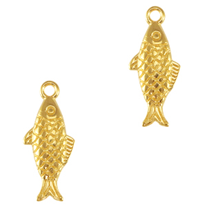 Anh&auml;nger Metall DQ fish Gold (Nickelfrei)