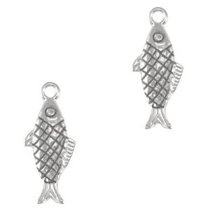 Anh&auml;nger Metall DQ fish Antik silber (Nickelfrei)