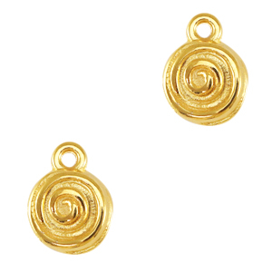 Anh&auml;nger Metall DQ spiral Gold (Nickelfrei)