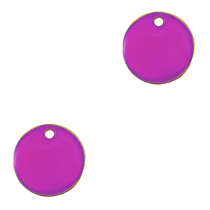 Anh&auml;nger Metall DQ 10mm Gold-purple (Nickelfrei)