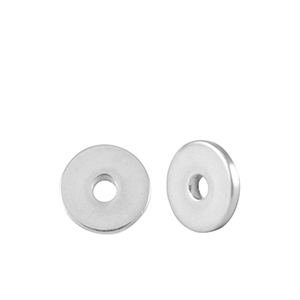 Perlen Metall DQ Disc Rondellen 5mm Antik Silber (Nickelfrei)