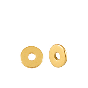 Perlen Metall DQ Disc Rondellen 4mm Gold (Nickelfrei)