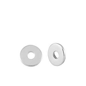 Perlen Metall DQ Disc Rondellen 4mm Antik Silber (Nickelfrei)