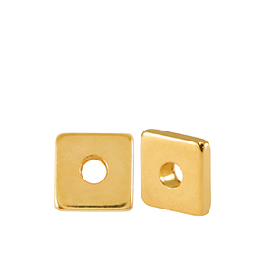 Perlen Metall DQ Disc Square 5mm Gold (Nickelfrei)