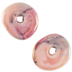 Perlen Griechische Keramik DQ Donut Rose-black