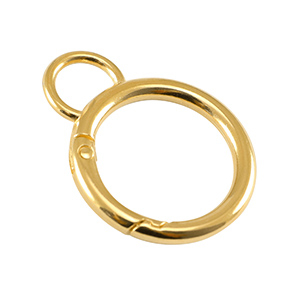 Zubeh&ouml;r Metall DQ Schl&uuml;ssel Anh&auml;nger 28mm mit &Ouml;se Gold (Nickelfrei)