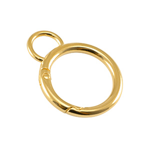Zubeh&ouml;r Metall DQ Schl&uuml;ssel Anh&auml;nger 24mm mit &Ouml;se Gold (Nickelfrei)