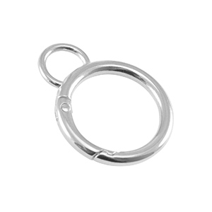 Zubeh&ouml;r Metall DQ Schl&uuml;ssel Anh&auml;nger 24mm mit &Ouml;se Antik silber (Nickelfrei)