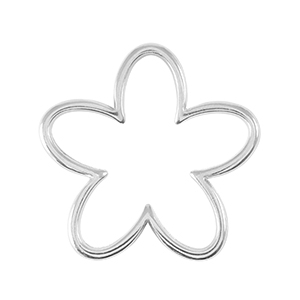 Anh&auml;nger Metall DQ Anh&auml;nger / Zwischenst&uuml;ck Flower Antik silber (Nickelfrei)