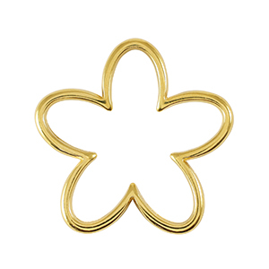 Anh&auml;nger Metall DQ Anh&auml;nger / Zwischenst&uuml;ck Flower Gold (Nickelfrei)
