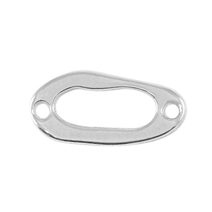 Anh&auml;nger Metall DQ Zwischenst&uuml;ck Oval Antik silber (Nickelfrei)