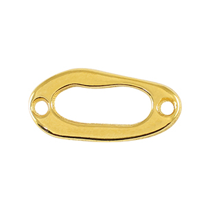 Anh&auml;nger Metall DQ Zwischenst&uuml;ck Oval Gold (Nickelfrei)
