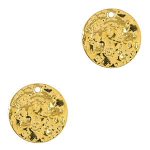 Anh&auml;nger Metall DQ irregular 15mm Gold (Nickelfrei)