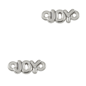 Anh&auml;nger Metall DQ Zwischenst&uuml;ck "JOY" Antik silber (Nickelfrei)