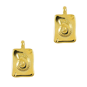 Anh&auml;nger Metall DQ Shell Gold (Nickelfrei)