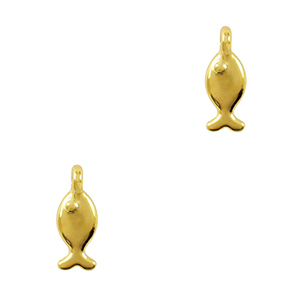Anh&auml;nger Metall DQ Fish Gold (Nickelfrei)