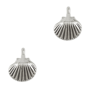 Anh&auml;nger Metall DQ Shell Antik silber (Nickelfrei)