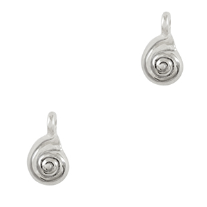 Anh&auml;nger Metall DQ Shell Antik silber (Nickelfrei)