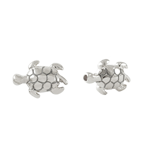 Perle Metall DQ Turtle Antik silber (Nickelfrei)