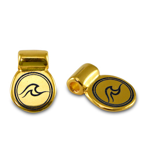 Schieber Metall DQ Wave Gold (Nickelfrei)