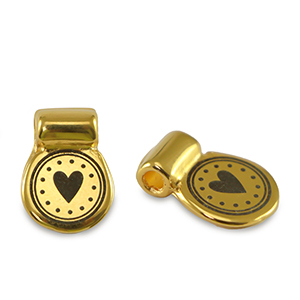 Schieber Metall DQ Heart Gold (Nickelfrei)