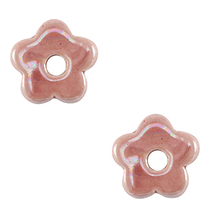 Perlen Griechische Keramik DQ Flower Magenta haze pink
