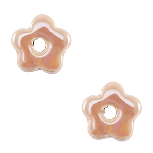 Perlen Griechische Keramik DQ Flower Blush pink