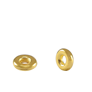 Perle Metall DQ Spacer Ring 6mm Gold (Nickelfrei)