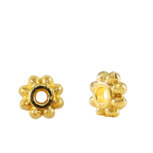 Perle Metall DQ Spacer Bali Ring 6mm Gold (Nickelfrei)