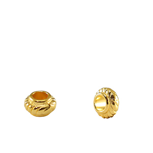 Perle Metall DQ Spacer Bali Ring 6mm Gold (Nickelfrei)
