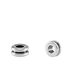 Perle Metall DQ Tubes Antik silber (Nickelfrei)