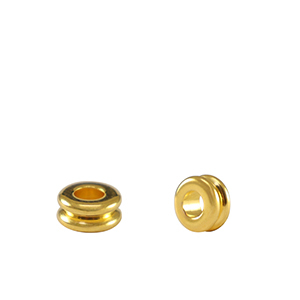 Perle Metall DQ Tubes Gold (Nickelfrei)