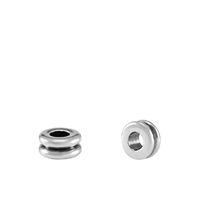 Perle Metall DQ Tubes Antik silber (Nickelfrei)